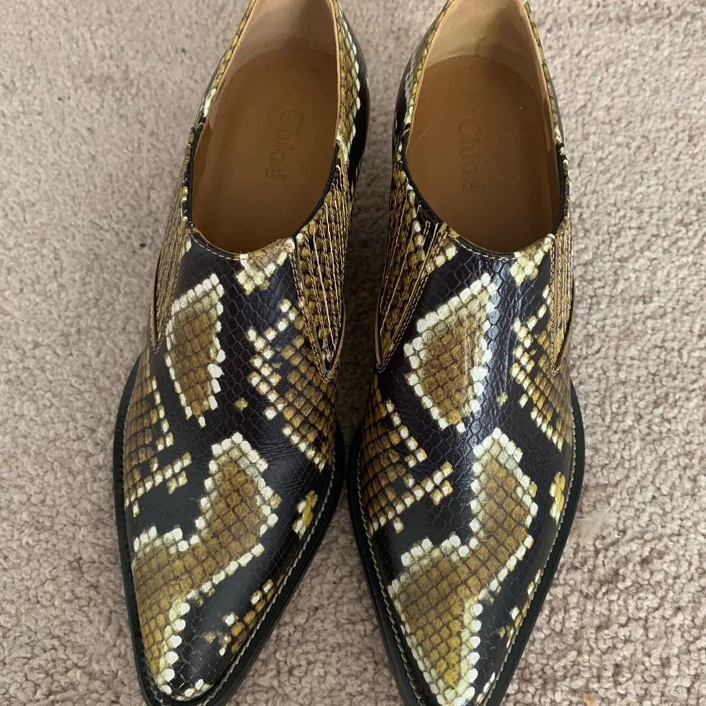 CHLOÉ Rylee Shoe-Boot snake python EU 37.5 New In Box - Picture 3 of 7